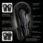 Smede Gant Boxe Combat seul - Noir