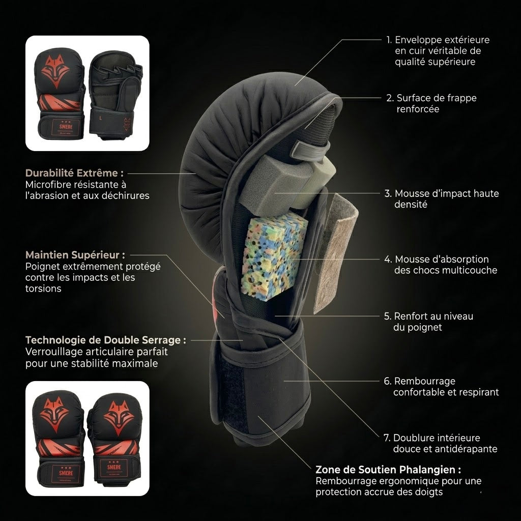 Pack Mma Core Smede - Noir/rouge